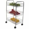 MSV Chariot Multi-Fonctions 3 Niveaux Acier Chromé - Chromé