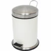 MSV Poubelles à Pédale 3 Litres, Acier Inoxydable, Argent, 29x29x29 Cm