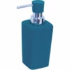 MSV Haïti Distributeur Savon Céramique Bleu Foncé 6,5 X 6,5 X 15,5 Cm