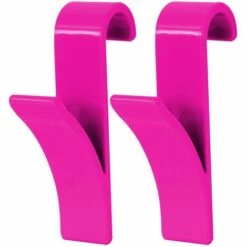 MSV Crochets Pour Radiateur Plastique Fuchsia 2 Pièces 6,4 X 9,8 X 2,5 Cm