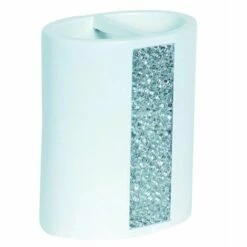 Porte-brosse à Dents MSV "Luanda" En Polyrésine De Couleur Blanche