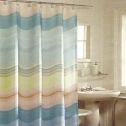 MSV Rideau De Douche En Polyester Et Polypropylène, Arc-en-ciel/Multicolore