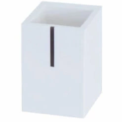 MSV Gobelet De Bain En Polyrésine Blanc 7 X 7 X 10 Cm