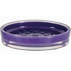 MSV Porte-savon En Acrylique De Couleur Violette 13 X 9 X 3 X 3 Cm