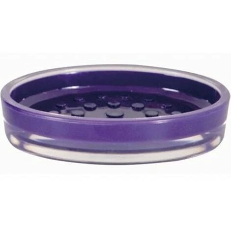 MSV Porte-savon En Acrylique De Couleur Violette 13 X 9 X 3 X 3 Cm 1 MSV Porte-savon En Acrylique De Couleur Violette 13 X 9 X 3 X 3 Cm