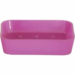 MSV Porte-savon En Polyester/caoutchouc En Rose 11,8 X 8,8 Z 2,7 Cm