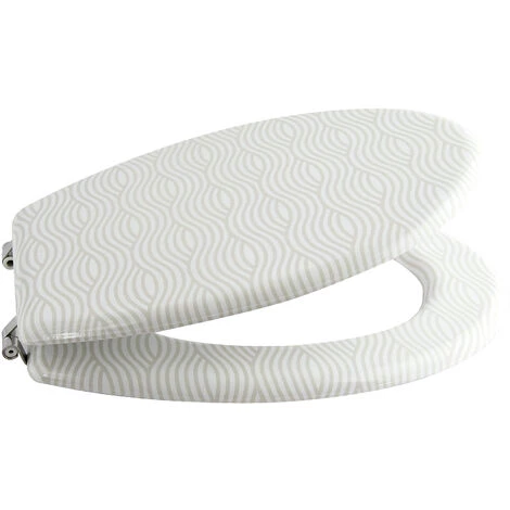 MSV ABATTANT WC MDF WAVEMARRON BRUN CLAIR CHARNIÈRES INOX 2 MSV ABATTANT WC MDF WAVEMARRON BRUN CLAIR CHARNIÈRES INOX – Image 2