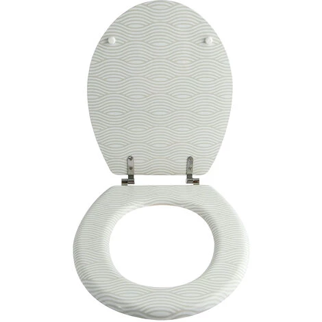 MSV ABATTANT WC MDF WAVEMARRON BRUN CLAIR CHARNIÈRES INOX 3 MSV ABATTANT WC MDF WAVEMARRON BRUN CLAIR CHARNIÈRES INOX – Image 3