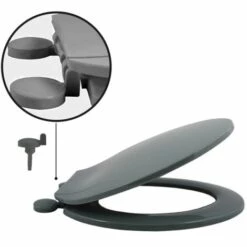 MSV Abattant WC PP Gris Antracite - Charnières PS - Gris -Promos MSV Magasin 33988875 3