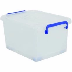 MSV Boite De Rangement Avec Roulettes PP Blanc Transparent 13L - Blanc