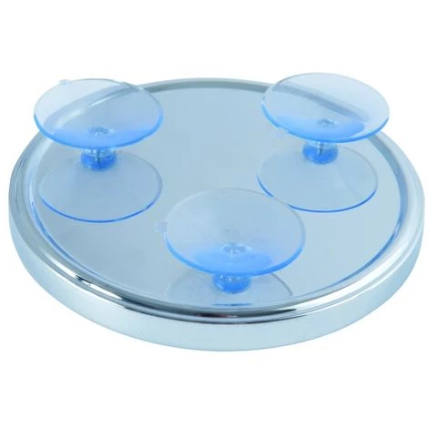 MSV Miroir Rond Grossissant X 5 Avec Ventouse Acier Chromé - Gris 2 MSV Miroir Rond Grossissant X 5 Avec Ventouse Acier Chromé - Gris – Image 2