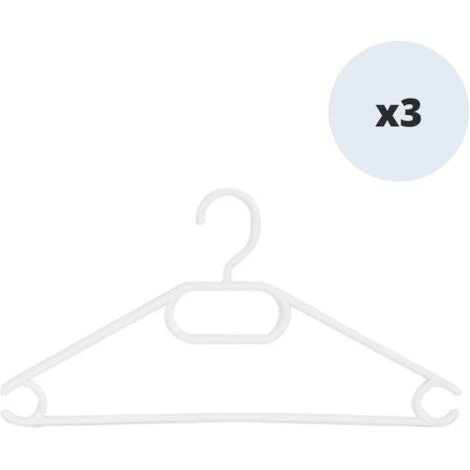 MSV Lot De 3 Cintres Pour Enfant Blanc - Blanc 1 MSV Lot De 3 Cintres Pour Enfant Blanc - Blanc