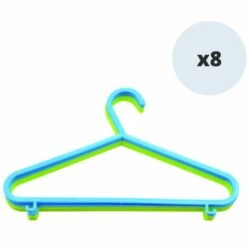 MSV Lot De 8 Cintres Pour Enfant 29cm Multicolor - Bleu