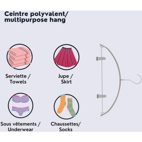 MSV Lot De 2 Cintres En Acier Plastifié Antiglisse Avec Pinces - Taupe 3 MSV Lot De 2 Cintres En Acier Plastifié Antiglisse Avec Pinces - Taupe – Image 3