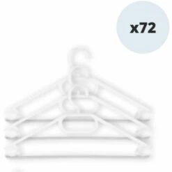 MSV Lot De 72 Cintres Pour Enfant Blanc - Blanc