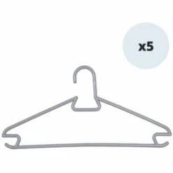 MSV Lot De 5 Cintres Gris - Gris