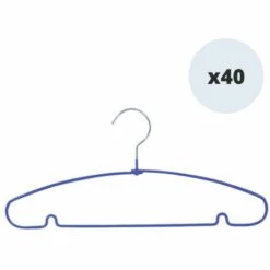 MSV Lot De 40 Cintres En Acier Plastifié Antiglisse Bleu - Violet 5 MSV Lot De 40 Cintres En Acier Plastifié Antiglisse Bleu - Violet -Promos MSV Magasin 34056069 3