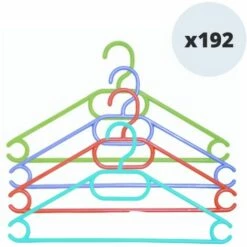 MSV Lot De 192 Cintres Pour Enfant 34cm Multicolor - Bleu