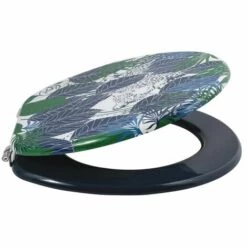 MSV Abattant WC MDF RAIN FOREST Bleu & Vert - Charnièers Inox - Bleu 7 MSV Abattant WC MDF RAIN FOREST Bleu & Vert - Charnièers Inox - Bleu -Promos MSV Magasin 34965757 3