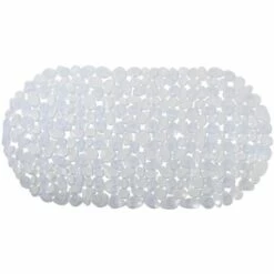 MSV Tapis Fond De Baignoire PVC GALETS 39x99cm Transparent - Transparent