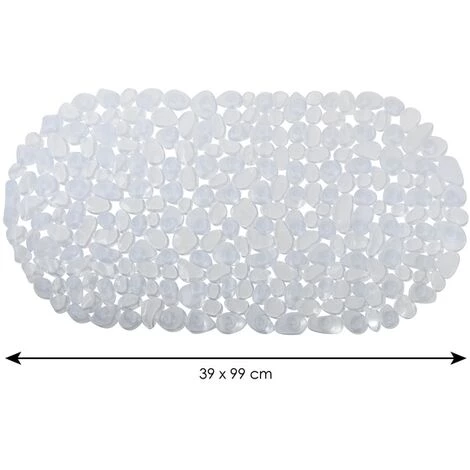 MSV Tapis Fond De Baignoire PVC GALETS 39x99cm Transparent - Transparent 2 MSV Tapis Fond De Baignoire PVC GALETS 39x99cm Transparent - Transparent – Image 2