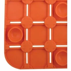 MSV Tapis Fond De Baignoire Antidérapant Caoutchouc QUADRO 36x76cm Orange - Orange -Promos MSV Magasin 35339706 3