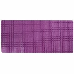 MSV Tapis Fond De Baignoire Antidérapant Caoutchouc QUADRO 36x76cm Violet