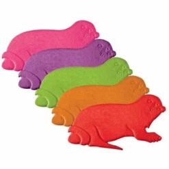 MSV Lot De 5 Stickers Figurines Antidérapantes De Douche Ou Baignoire Caoutchouc Phoques 16,5x10,5cm Multicolor - Multicolor