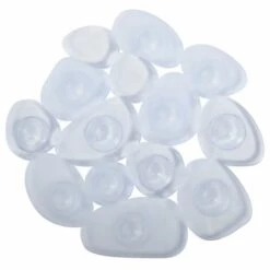 MSV Lot De 4 Tapis Antiderapants De Douche Ou Baignoire PVC GALETS 12x13cm Transparent - Transparent