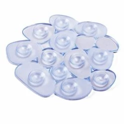 MSV Lot De 4 Tapis Antiderapants De Douche Ou Baignoire PVC GALETS 12x13cm Transparent - Transparent -Promos MSV Magasin 35342626 3