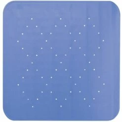 MSV Tapis Fond De Douche Caoutchouc Design 54x54cm Bleu - Bleu