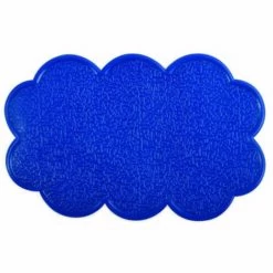 MSV Lot De 4 Tapis Antiderapants De Douche Ou Baignoire PVC NUAGES 14,5x9cm Bleu Marine - Bleu