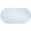MSV Tapis Fond De Baignoire PVC GALETS 39x99cm Blanc - Blanc