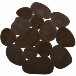 MSV Lot De 4 Tapis Antiderapants De Douche Ou Baignoire PVC GALETS 12x13cm Chocolat - Marron