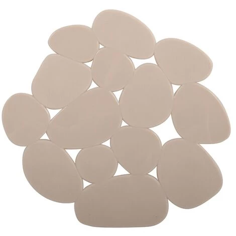 MSV Lot De 4 Tapis Antiderapants De Douche Ou Baignoire PVC GALETS 12x13cm Beige - Beige 1 MSV Lot De 4 Tapis Antiderapants De Douche Ou Baignoire PVC GALETS 12x13cm Beige - Beige