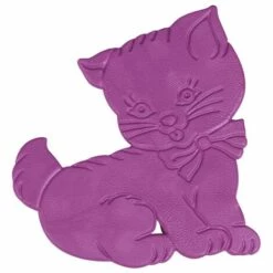 MSV Lot De 5 Stickers Figurines Antidérapantes De Douche Ou Baignoire Caoutchouc Motif Chat 12,5x11cm Multicolor - Multicolor -Promos MSV Magasin 35342699 3