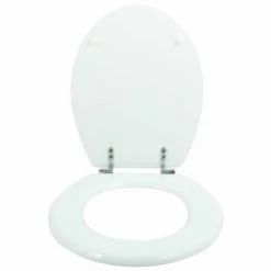MSV Abattant WC MDF Blanc - Charnières Zinc - Blanc -Promos MSV Magasin 35570714 3