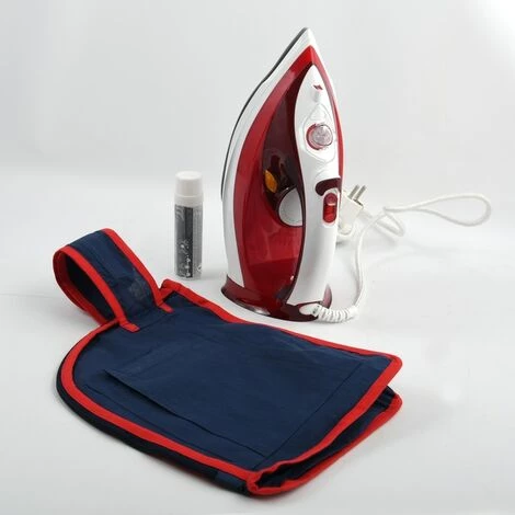 MSV Housse Pour Fer à Repasser 100% Coton Bleu & Rouge - Bleu 2 MSV Housse Pour Fer à Repasser 100% Coton Bleu & Rouge - Bleu – Image 2