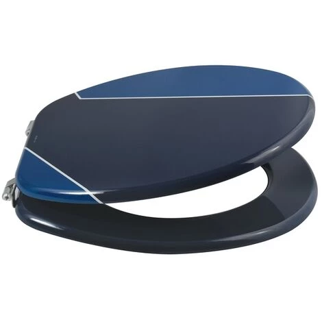 MSV Abattant WC MDF ORIGAMI Bleu - Charnières Inox - Bleu 2 MSV Abattant WC MDF ORIGAMI Bleu - Charnières Inox - Bleu – Image 2