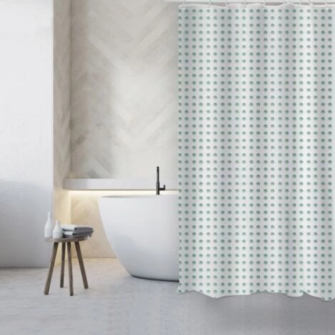 MSV Rideau De Douche Polyester CAMBERRA 180x200cm QUALITÉ PREMIUM Gris & Blanc - Gris 1 MSV Rideau De Douche Polyester CAMBERRA 180x200cm QUALITÉ PREMIUM Gris & Blanc - Gris