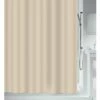 MSV Rideau De Douche Polyester ROMANA 180x180cm Beige - Beige