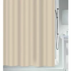 MSV Rideau De Douche Polyester ROMANA 180x180cm Beige - Beige
