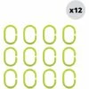 MSV Lot De 12 Anneaux Pour Rideaux De Douche Vert - Vert