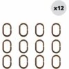 MSV Lot De 12 Anneaux Pour Rideaux De Douche Chocolat