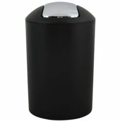 MSV Ensemble 6 Accessoires De Salle De Bain PP HANNAH Noir Mat - Noir -Promos MSV Magasin 41436559 5