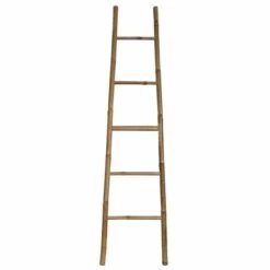 MSV Porte Serviettes Echelle 5 Niveaux Bambou - Marron