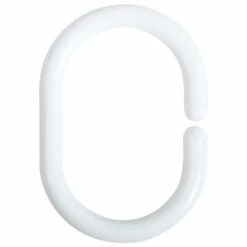 MSV - Anneaux Rideaux Douche Blanc Premium Lot De 12