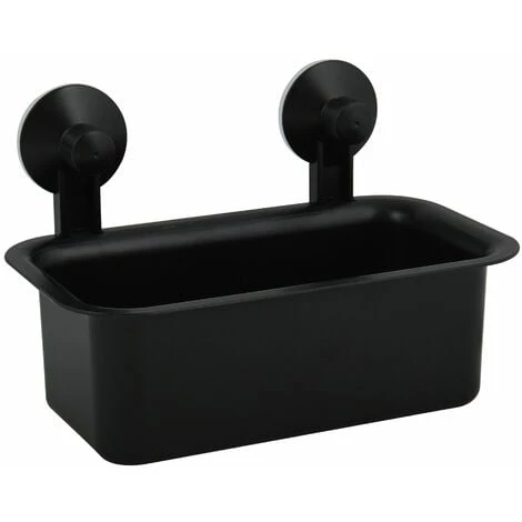 MSV Etagère De Douche à Ventouses PVC Noir Mat - Noir 1 MSV Etagère De Douche à Ventouses PVC Noir Mat - Noir