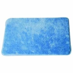 MSV Tapis De Bain WC & Lavabo Acrylique Avec Semelle En Latex 40x60cm Bleu Ciel - Bleu