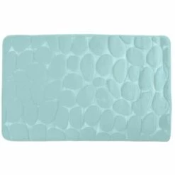 MSV Tapis De Bain Microfibre PEBBLE 40x60cm Vert Pastel - Vert